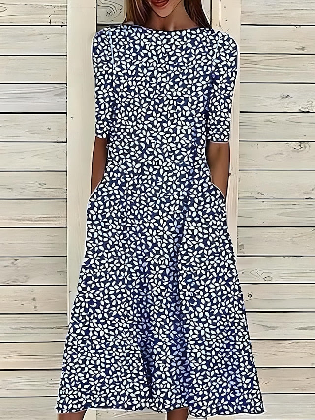 Sela™ – Küstenblumen Midi Kleid - Image 4