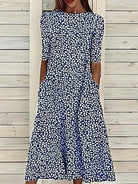 Sela™ – Küstenblumen Midi Kleid - Image 4